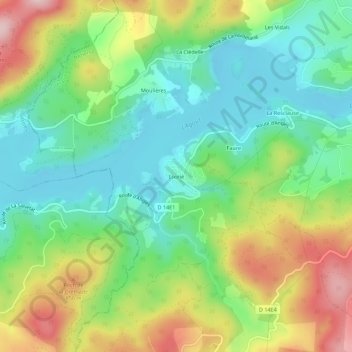 Lixirié topographic map, elevation, terrain