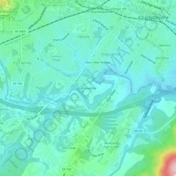 Willoughby topographic map, elevation, terrain