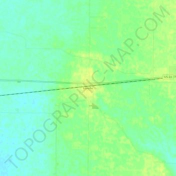 Idaville topographic map, elevation, terrain