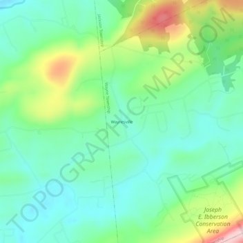 Waynesville topographic map, elevation, terrain