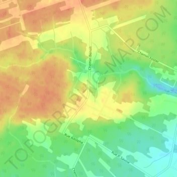 Saint-Pons topographic map, elevation, terrain