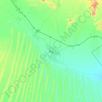 Bidiyah topographic map, elevation, terrain