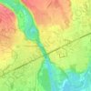 Capriate topographic map, elevation, terrain