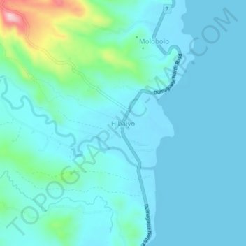Hibaiyo topographic map, elevation, terrain