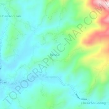 Balusu topographic map, elevation, terrain