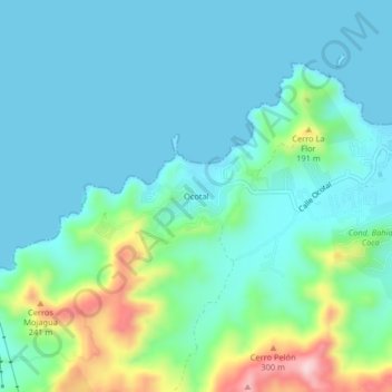 Ocotal topographic map, elevation, terrain