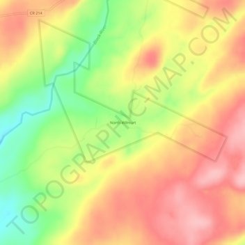 North Wilmurt topographic map, elevation, terrain