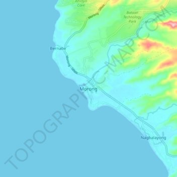 Morong topographic map, elevation, terrain