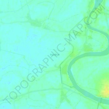Naidhal topographic map, elevation, terrain