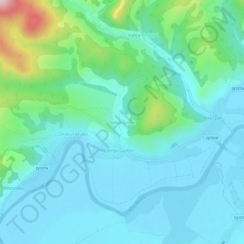 Valea Goblii topographic map, elevation, terrain