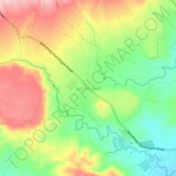 San Miguel topographic map, elevation, terrain