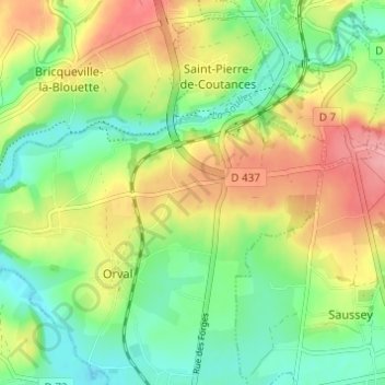 Le Procureur topographic map, elevation, terrain