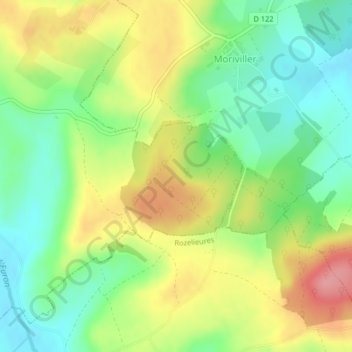 Filiere topographic map, elevation, terrain