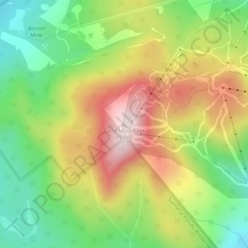 Gore Mountain topographic map, elevation, terrain