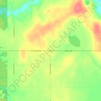 Kenabeek topographic map, elevation, terrain