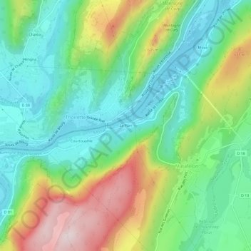 Le Port topographic map, elevation, terrain