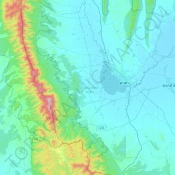 Ban Sang topographic map, elevation, terrain