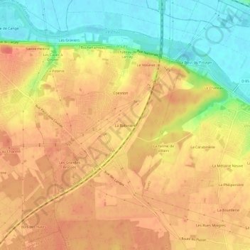 La Babinière topographic map, elevation, terrain