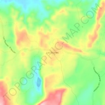 Los Tocones topographic map, elevation, terrain