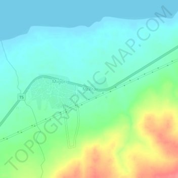 Mtera topographic map, elevation, terrain