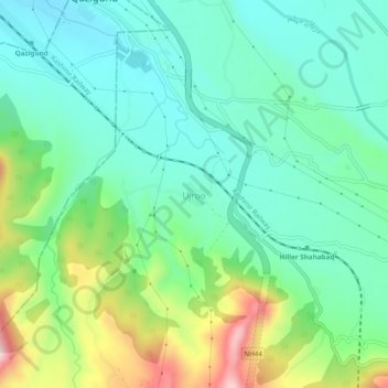 Ujroo topographic map, elevation, terrain