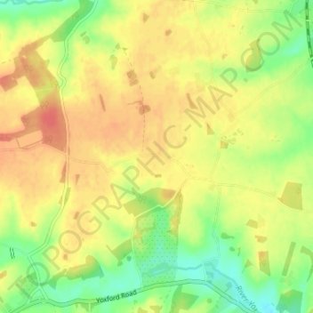 Sibton Green topographic map, elevation, terrain