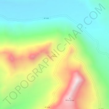 Millu topographic map, elevation, terrain