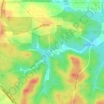 Camp Orr Dam topographic map, elevation, terrain