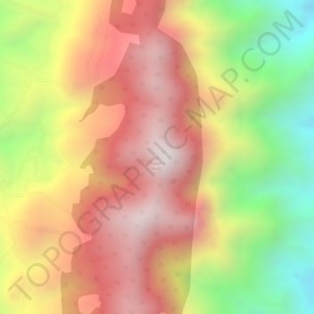 Tugen Hills topographic map, elevation, terrain