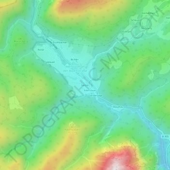 Geisler topographic map, elevation, terrain