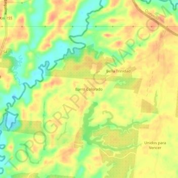Barro Colorado topographic map, elevation, terrain