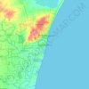 Puducherry topographic map, elevation, terrain