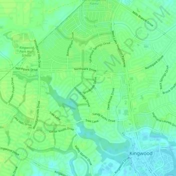 Hunters Ridge topographic map, elevation, terrain