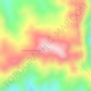 Buntu Talimbangan topographic map, elevation, terrain