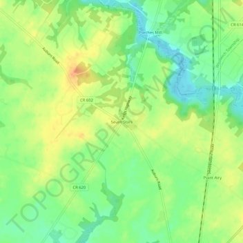 Seven Stars topographic map, elevation, terrain