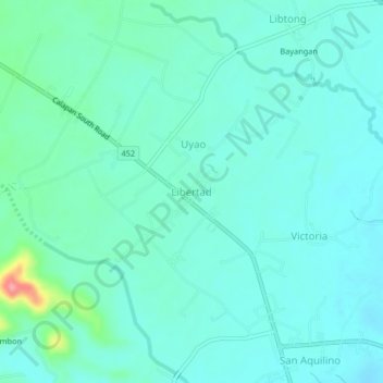 Libertad topographic map, elevation, terrain