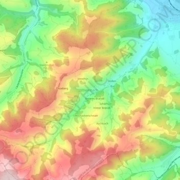 Biembach topographic map, elevation, terrain