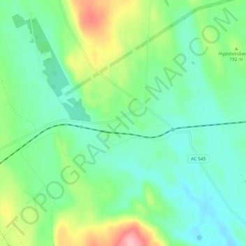 London topographic map, elevation, terrain