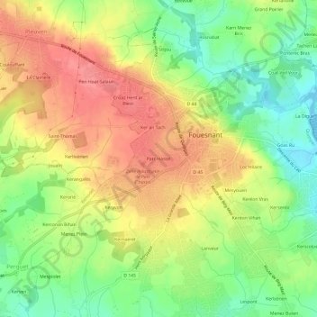 Parc Hastel topographic map, elevation, terrain