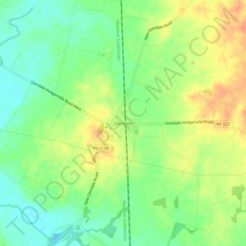 Glendale topographic map, elevation, terrain