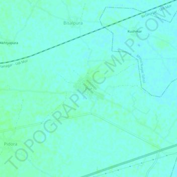 Pur topographic map, elevation, terrain