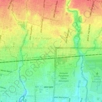 Janti topographic map, elevation, terrain