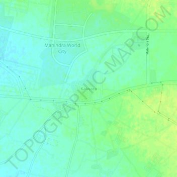 Kalwara topographic map, elevation, terrain