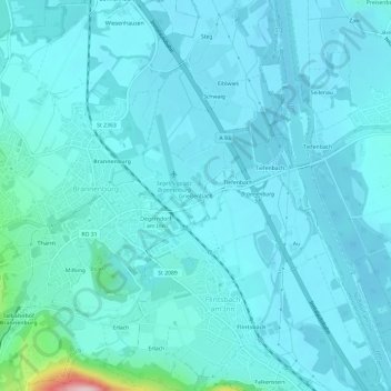 Grießenbach topographic map, elevation, terrain