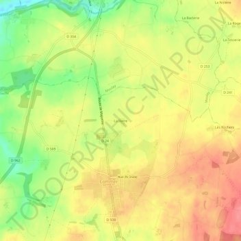La Barre topographic map, elevation, terrain