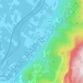 La Thuillière topographic map, elevation, terrain