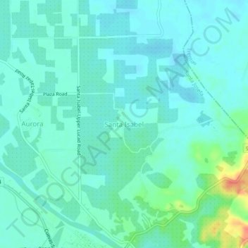 Santa Isabel topographic map, elevation, terrain