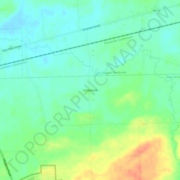 Longwood topographic map, elevation, terrain