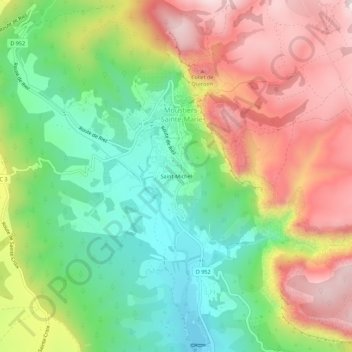 Saint-Michel topographic map, elevation, terrain