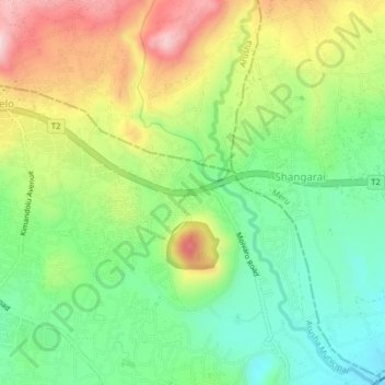 Kambiyachupa topographic map, elevation, terrain
